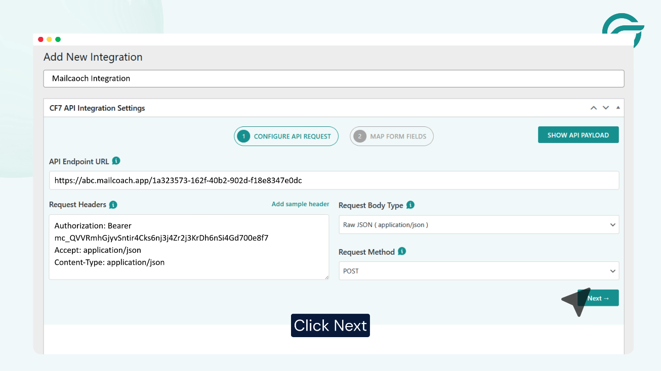 Mailcoach API Endpoint