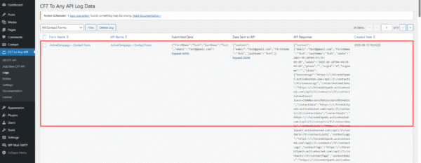 Save and Test your Integration