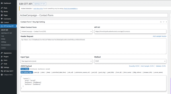 Select Your Contact Form 7 Form